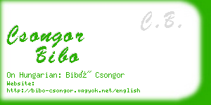 csongor bibo business card